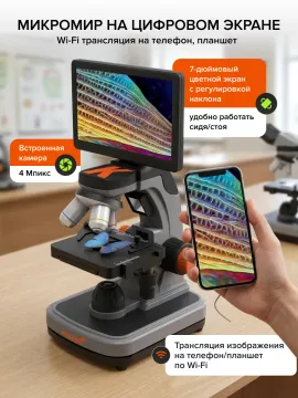 Фотомикроскоп Levenhuk Kelvin Touch KM7, изображение 18