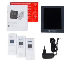 Гигрометр Bresser ClimaTemp Hygro Quadro с тремя датчиками, серый, изображение 8