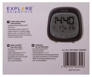 Часы цифровые Explore Scientific Dual с будильником, черные, изображение 14